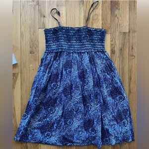 PINKERTON blue knee length sleeveless dress large l